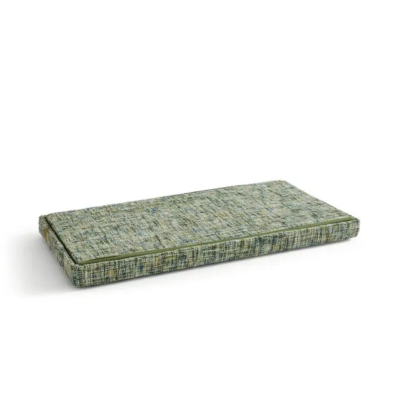 Multi Chenille Rectangle Ottoman 4