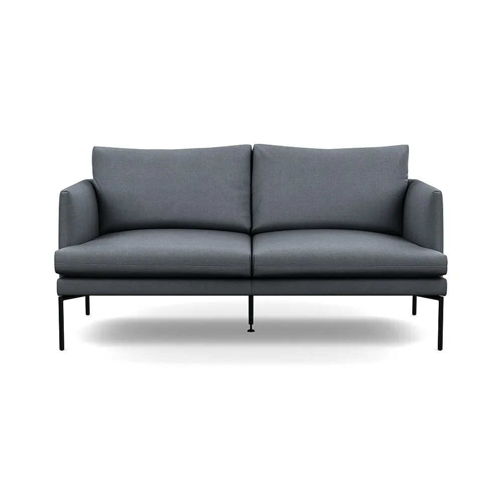 Heal's Matera 2 Seater Sofa Siena Cotton Shale Grey Black Feet