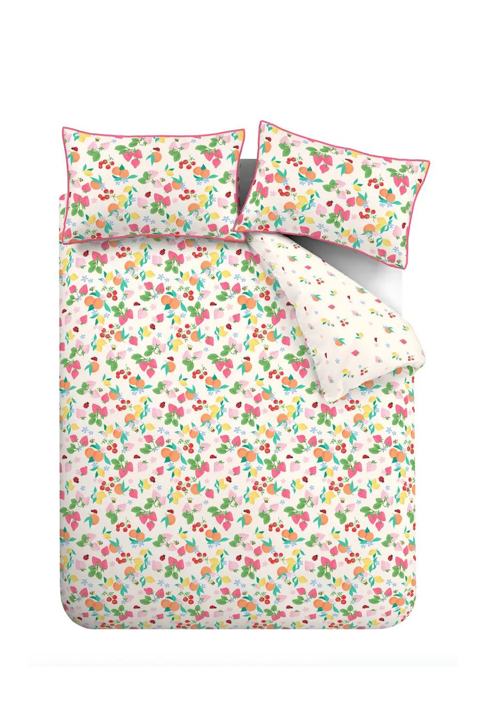 Catherine Lansfield 'Fruity Friends' Reversible Duvet Cover Set 5