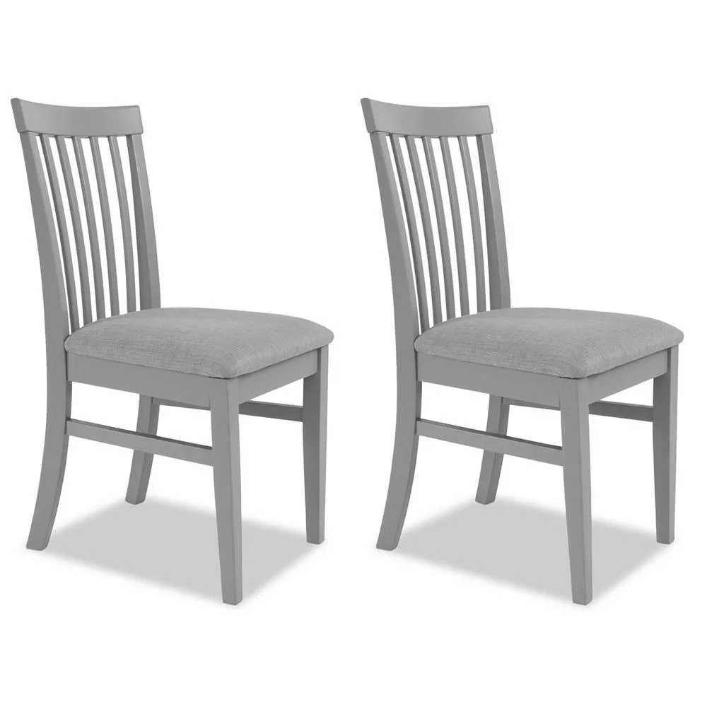 Statement Furniture Florence Highback Upholstered Chairs Set of 2 in Light Grey 1