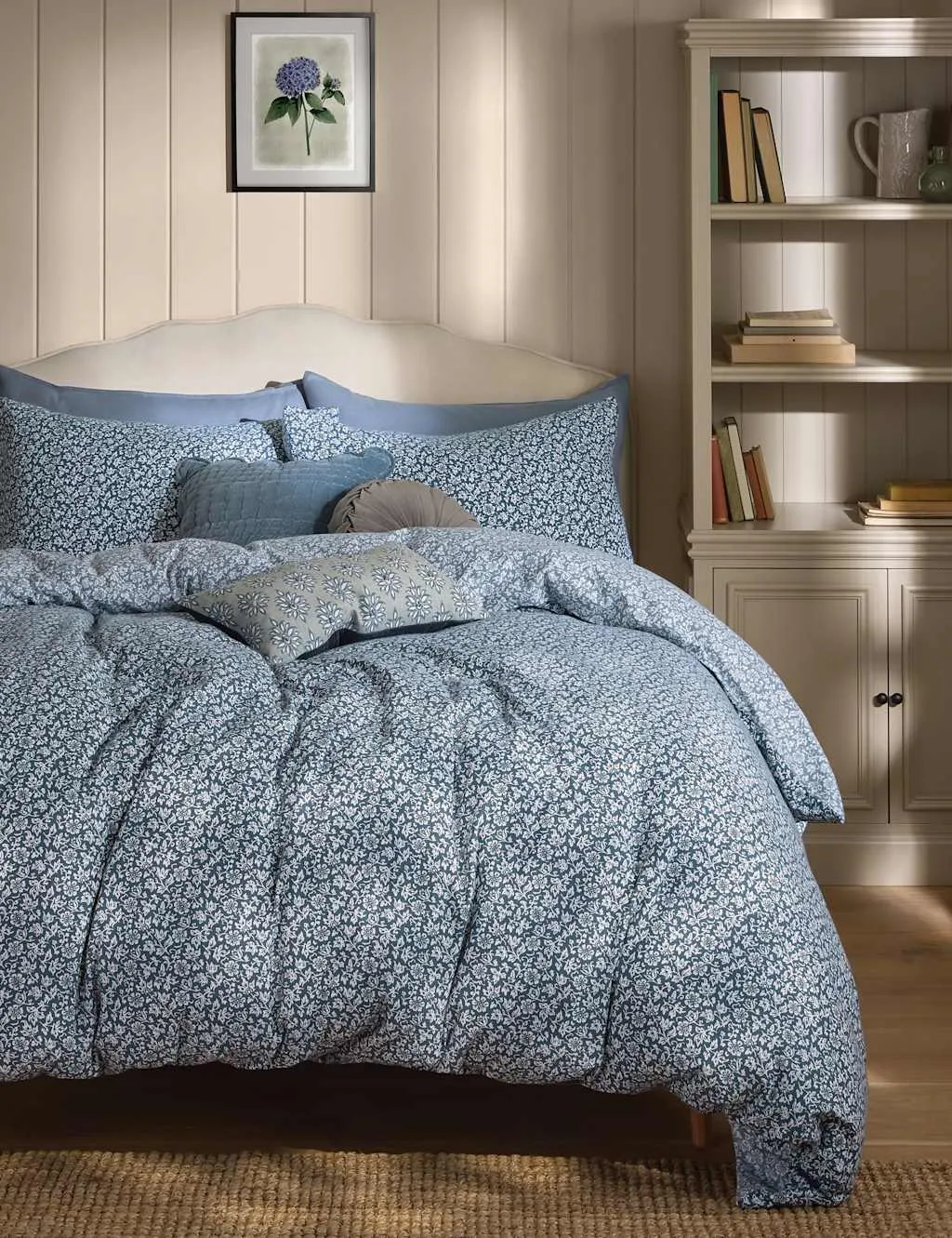 Laura Ashley Pure Cotton Sweet Alyssum Bedding Set Blue Mix