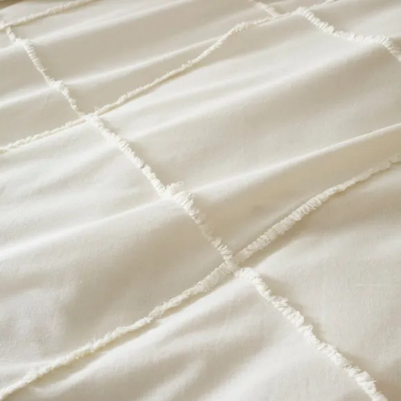 Lotus Tufted 100% Cotton Duvet Cover & Pillowcase Set 2