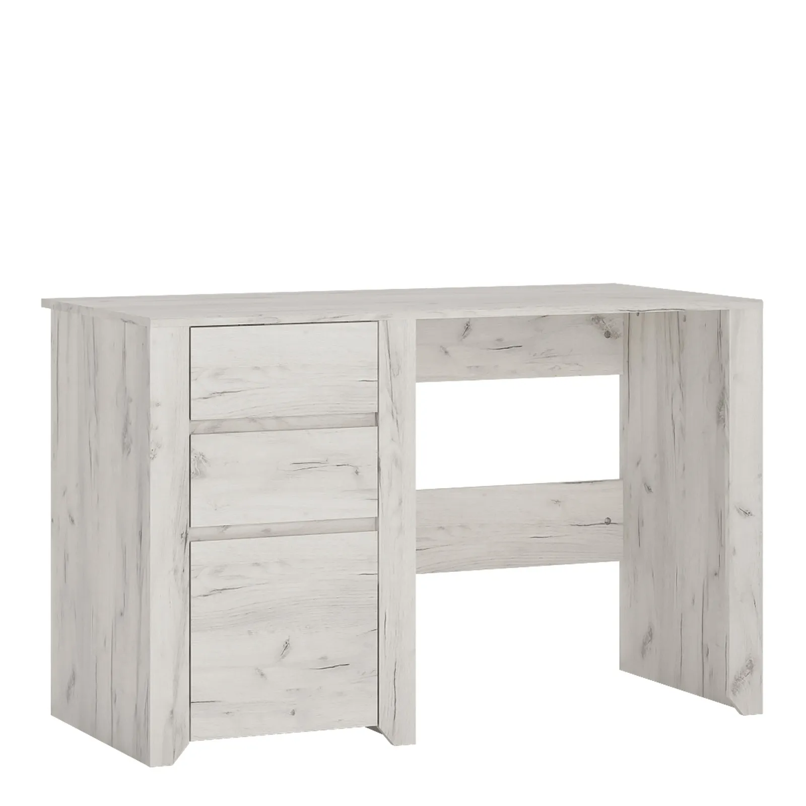 Furniture To Go Angel 3 Drawer Desk in White