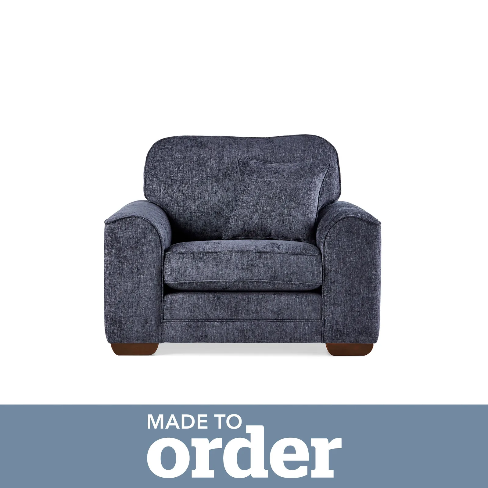 Morello Armchair Luxury Chenille Navy Blue