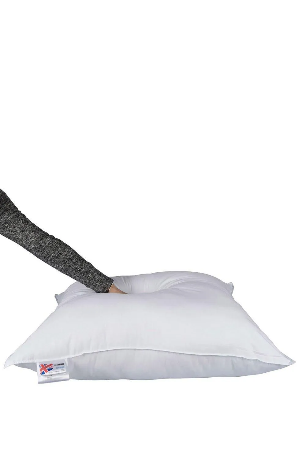 Homescapes Goose Feather & Down Euro Continental Square Pillow Pair-80cm x 80cm in White 3