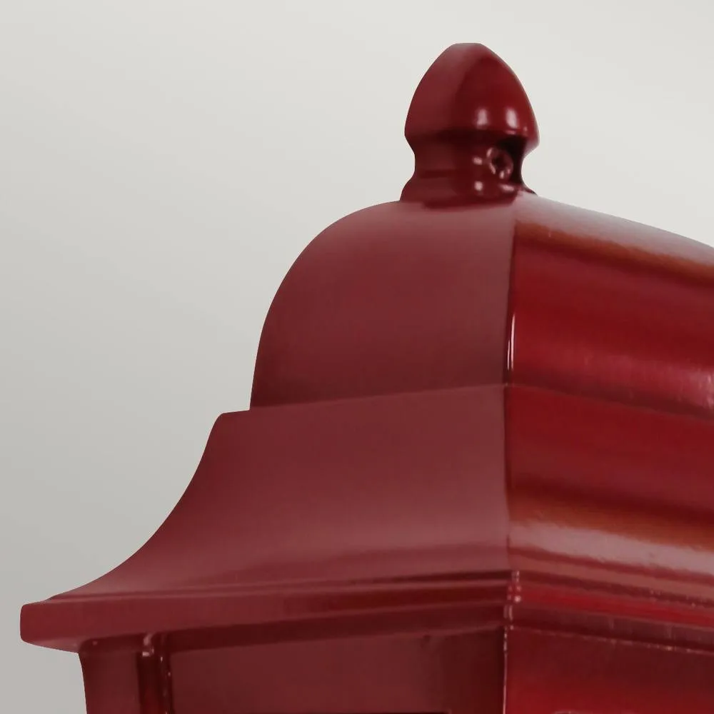 Netlighting Deco Lane 1 Light Half Outdoor Wall Lantern Red IP44 4