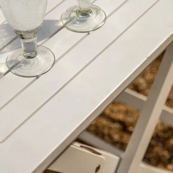 Ottinge White Wooden Foldaway Dining Set 4