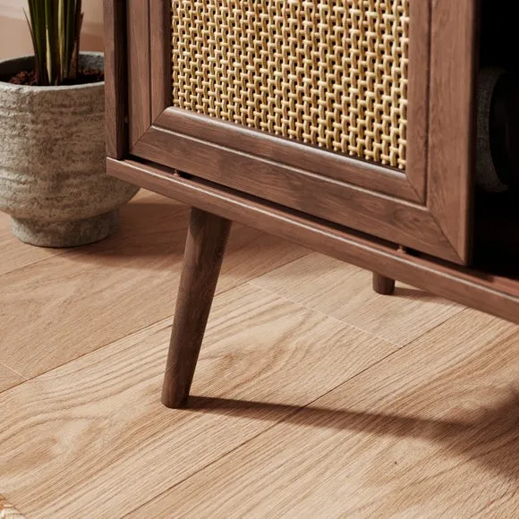 Jordyn Wide Bedside Table, Mango Wood Effect 5