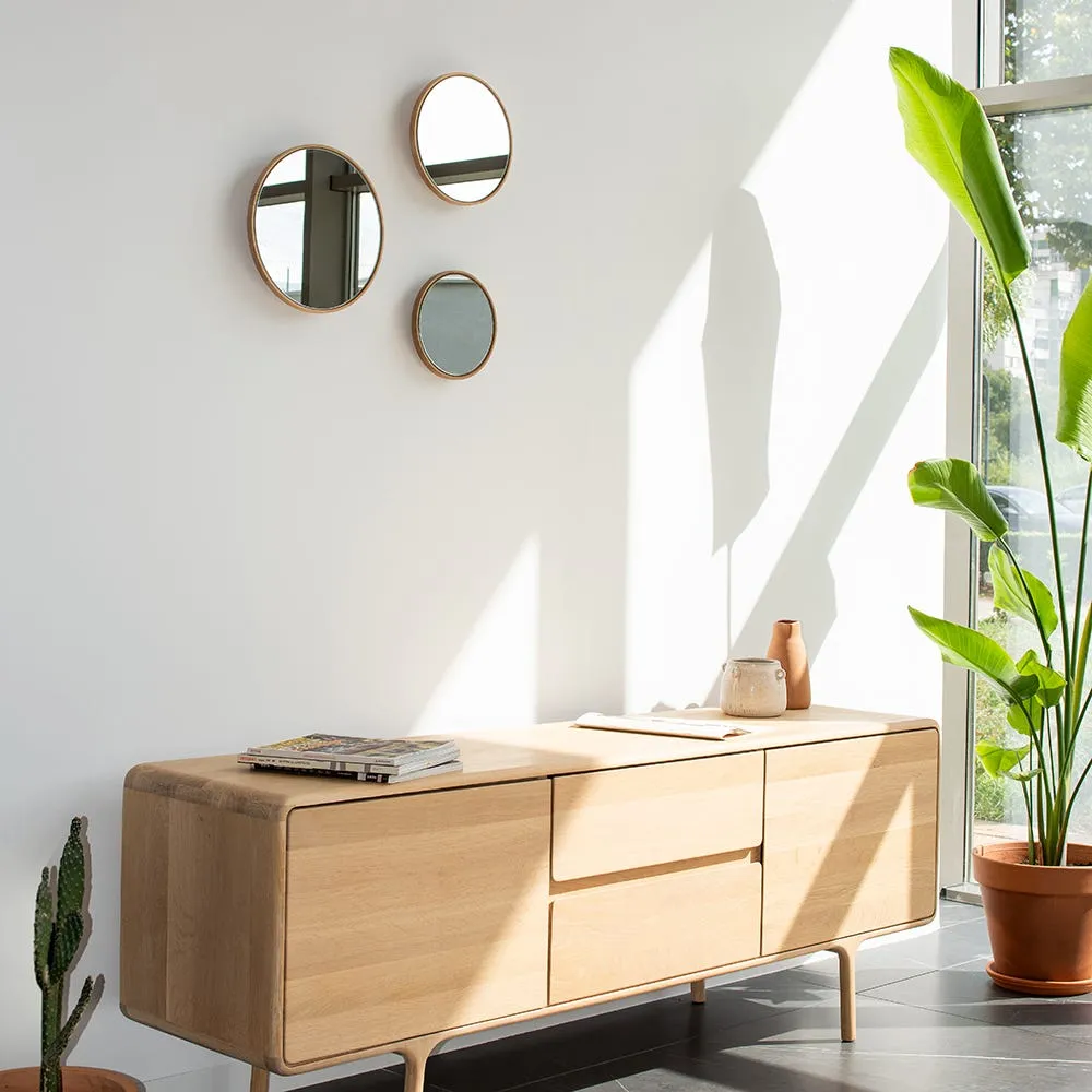 Gazzda Look Mirror White Oiled Oak 27cm 4