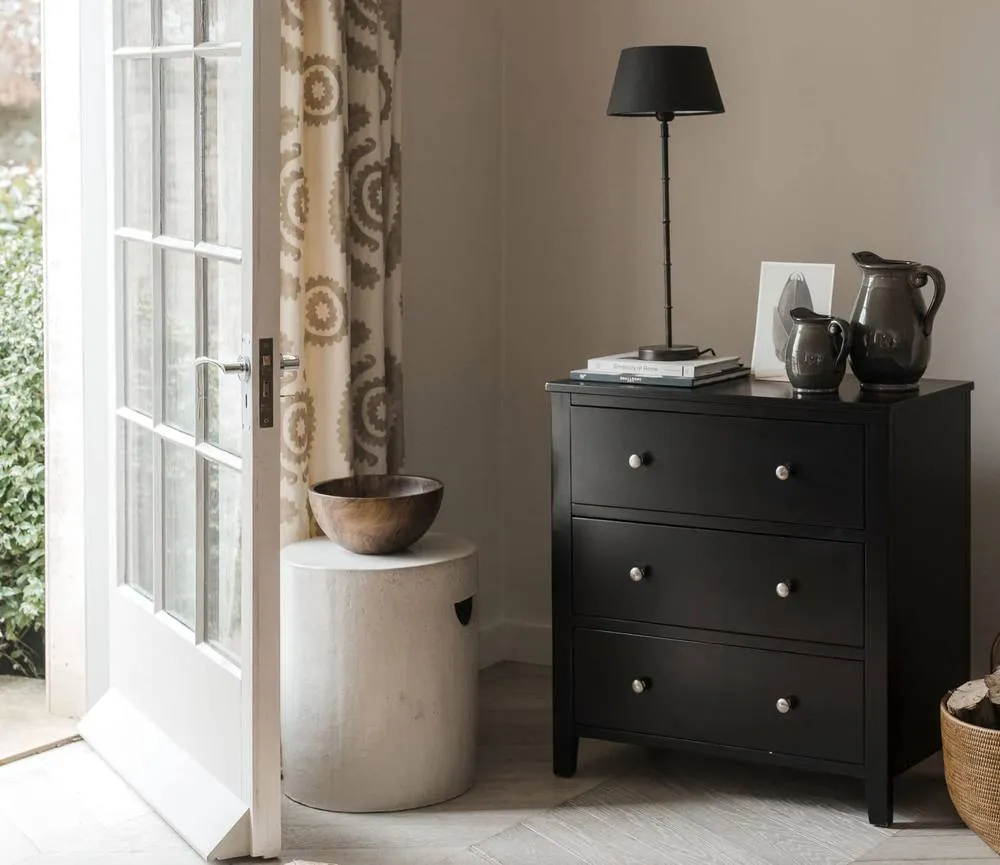 Statement Furniture Brooklyn 3 Drawer Chest of Drawers in Black 2