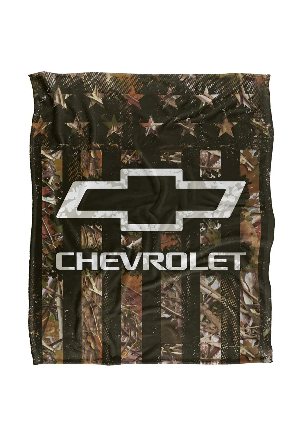 Chevrolet Chevy Camo Logo Silky Touch Super Soft Throw Blanket 152 X 127 cm in White