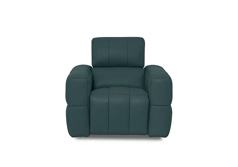 Cube Leather Power Recliner Chair with Power Headrest