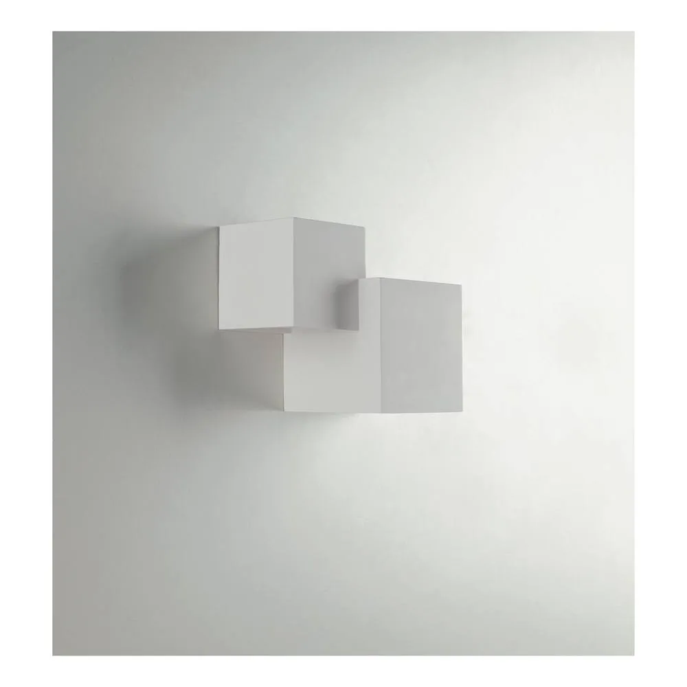 Netlighting RUBIK 2 Light Plaster Wall Light White 19.5x16x11.5cm 4