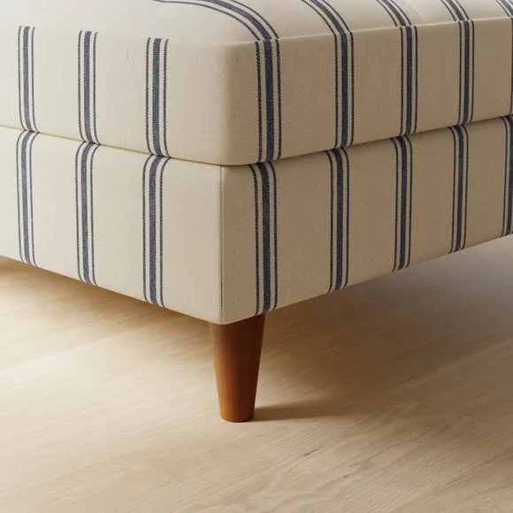 Zoe Folkstone Stripe Square Storage Footstool 5