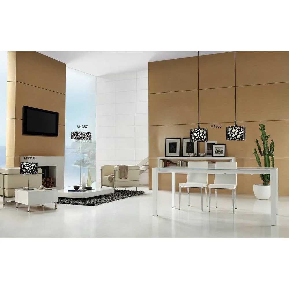 Netlighting Lupin Wall Lamp Gloss Black White Acrylic Chrome E27 CFL Included 3
