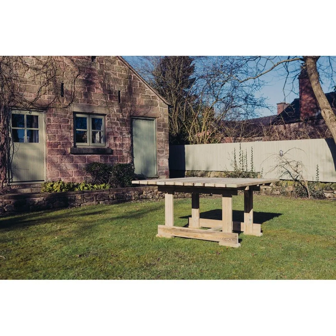 Churnet Valley Garden Furniture Ltd Ergo 8 Seater Square Table - Wood - Partially Assembled in Brown 3