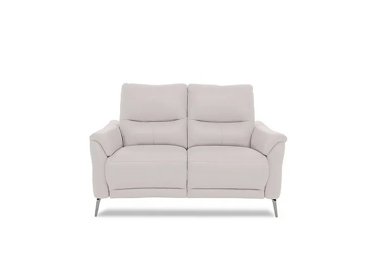 Daytona 2 Seater Leather Power Recliner Sofa with Bluetooth Speaker - Cotton