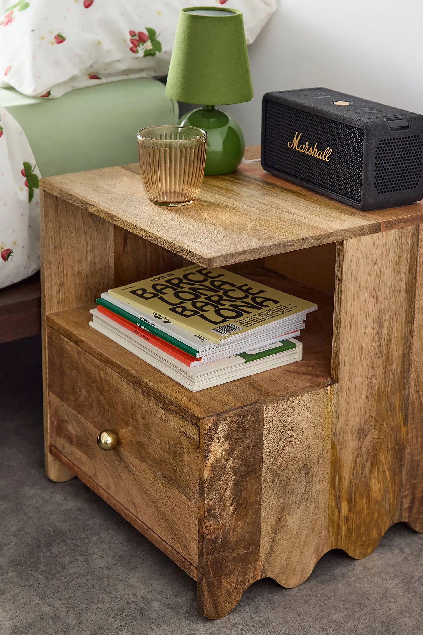 Scalloped Nightstand - Natural 2