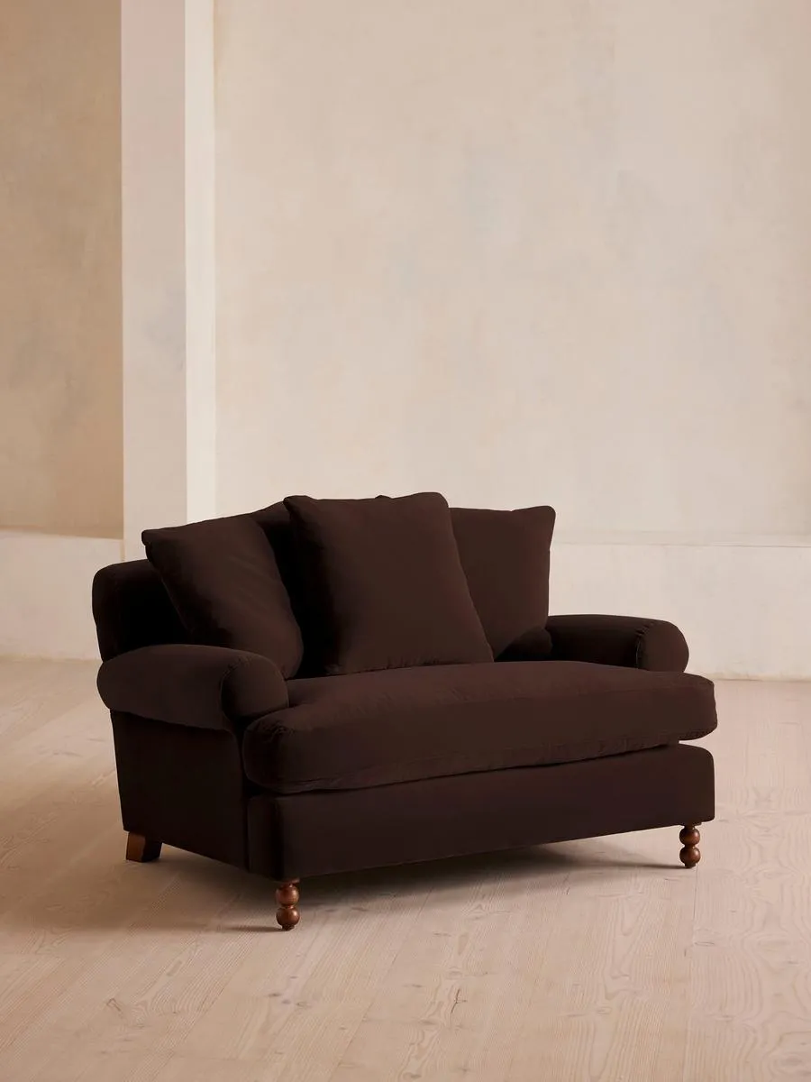 Audrey Loveseat, Sofa, Velvet, Chocolate
