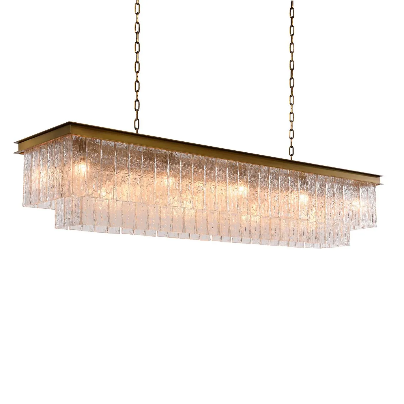 Timothy Oulton Bark Rectangular Pendant Light Metal | Barker & Stonehouse
