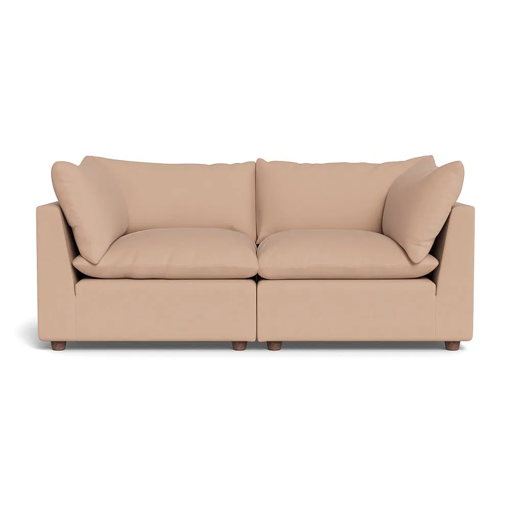 Heal's Astrid 3 Seater Sofa Capelo Linen-Cotton Rosedale Walnut Stained Beech Feet 1