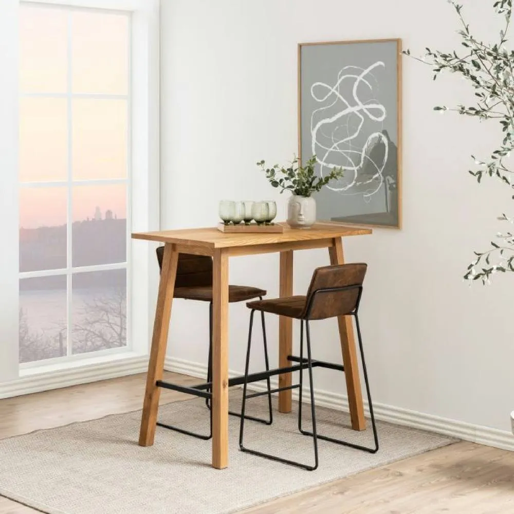 netfurniture Belgravia Bar Table in Oak in Brown 5