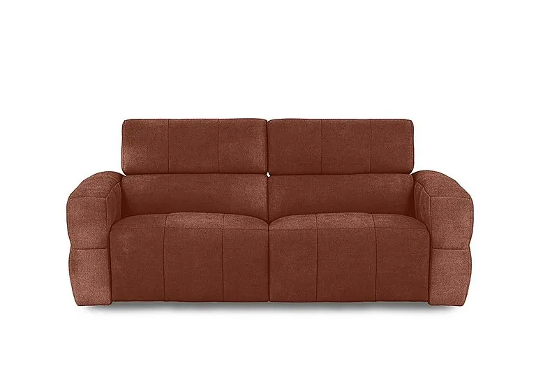 Cube Fabric 3 Seater Power Recliner Sofa with Power Headrests