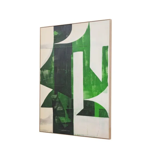 Cedar & Sage Emerald Abstract Framed Canvas 6