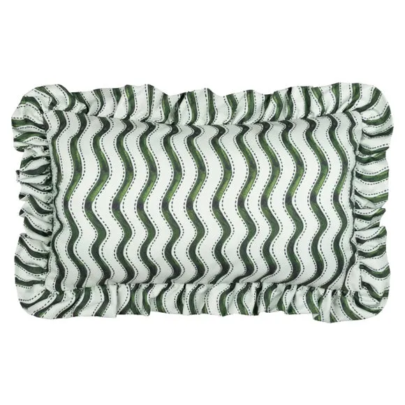 Summer Solstice Wiggly Stripe Outdoor Rectangle Cushion 2