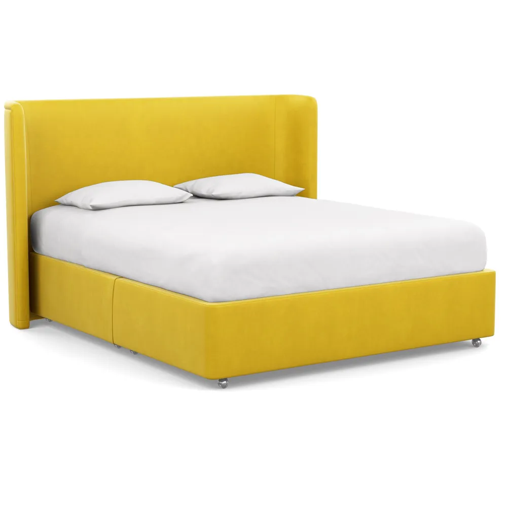 Heal's Heal's Deep Divan Super King 2 Footend & 2 Continental Varese Velvet