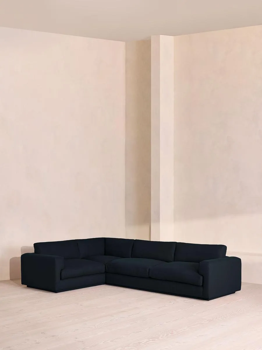 Mossley Right L-Shape Sofa, Linen, Indigo