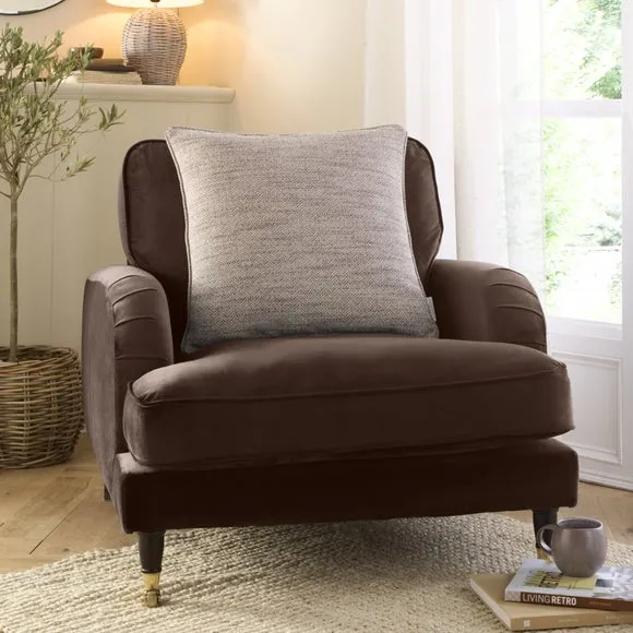 Churchgate Swithland Herringbone Square Cushion Cover 1