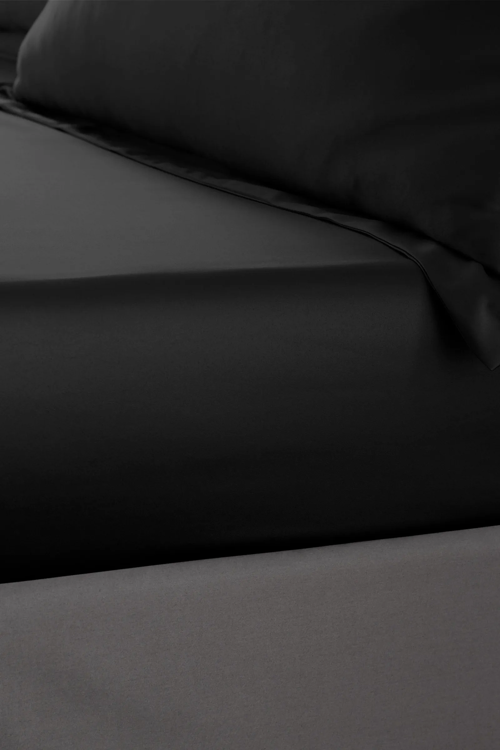 Catherine Lansfield 'Silky Soft Satin' 30cm Depth Sheet in Black 1