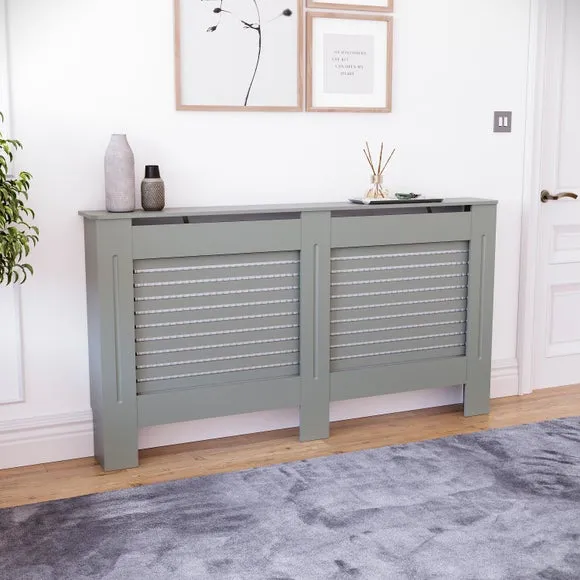Return - Vida Designs Milton Radiator Cover, Large Olive Grey