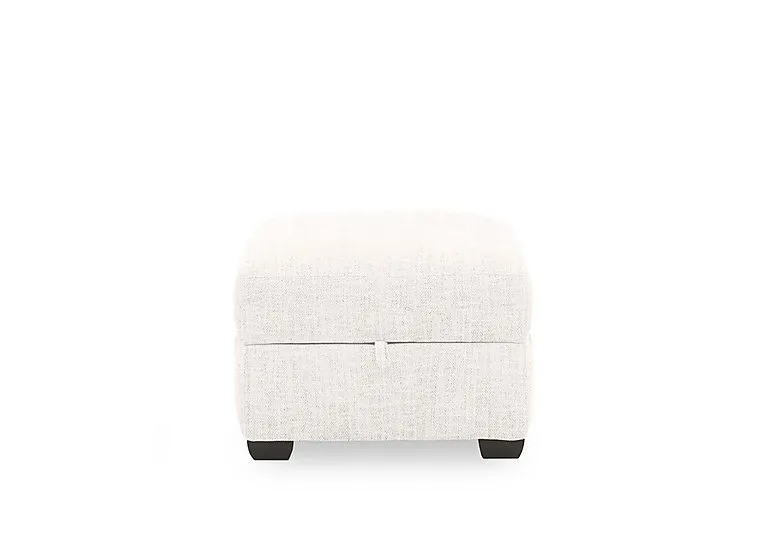 Compact Collection Titch Fabric Storage Footstool - Frost