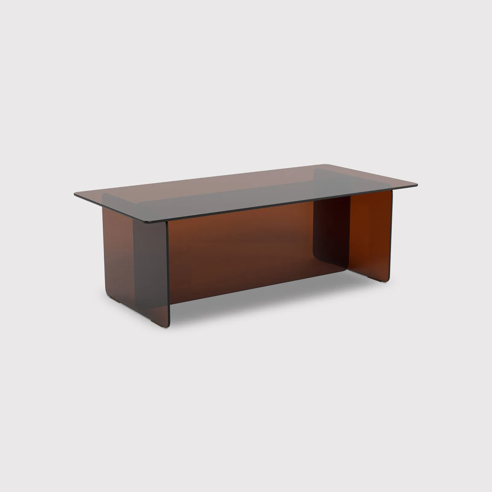 Burano 120Cm Rectangular Coffee Table, Brown Glass | Barker & Stonehouse