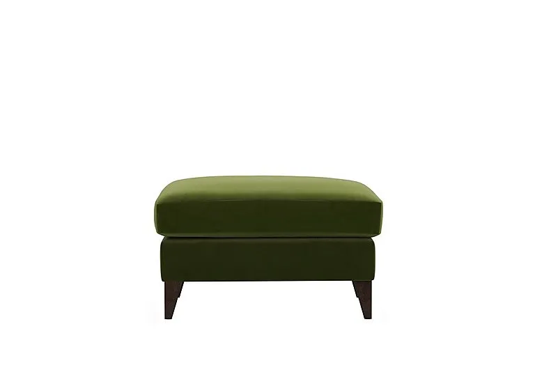 Romilly Fabric Footstool - Woodland Moss