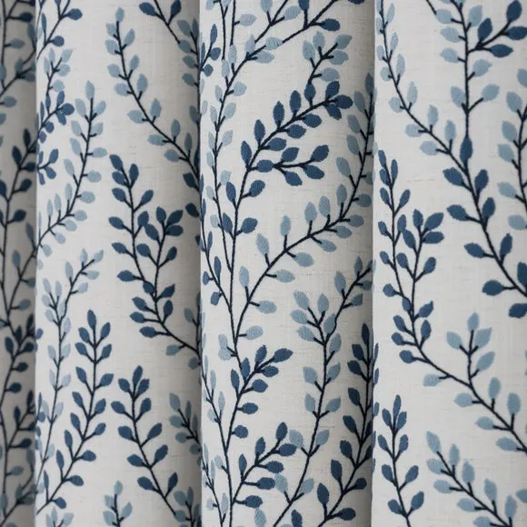 Shimla Embroidered Floral Eyelet Curtains 3