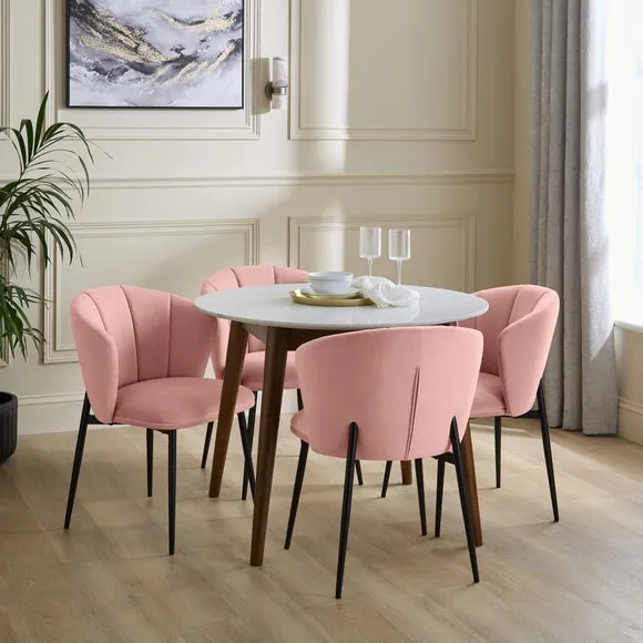 Kiley Dining Chair with Gold Legs, Velvet 2