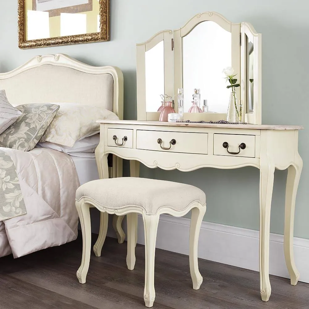 Statement Furniture Juliette Vintage Chic Dressing Table in Ivory 6