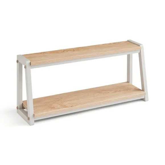 Ainsley 2 Tier Stone & Oak Effect Wall Shelf 3