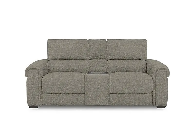 Nixon 2 Seater Fabric Power Recliner Sofa with Cupholder Power Console - Sand
