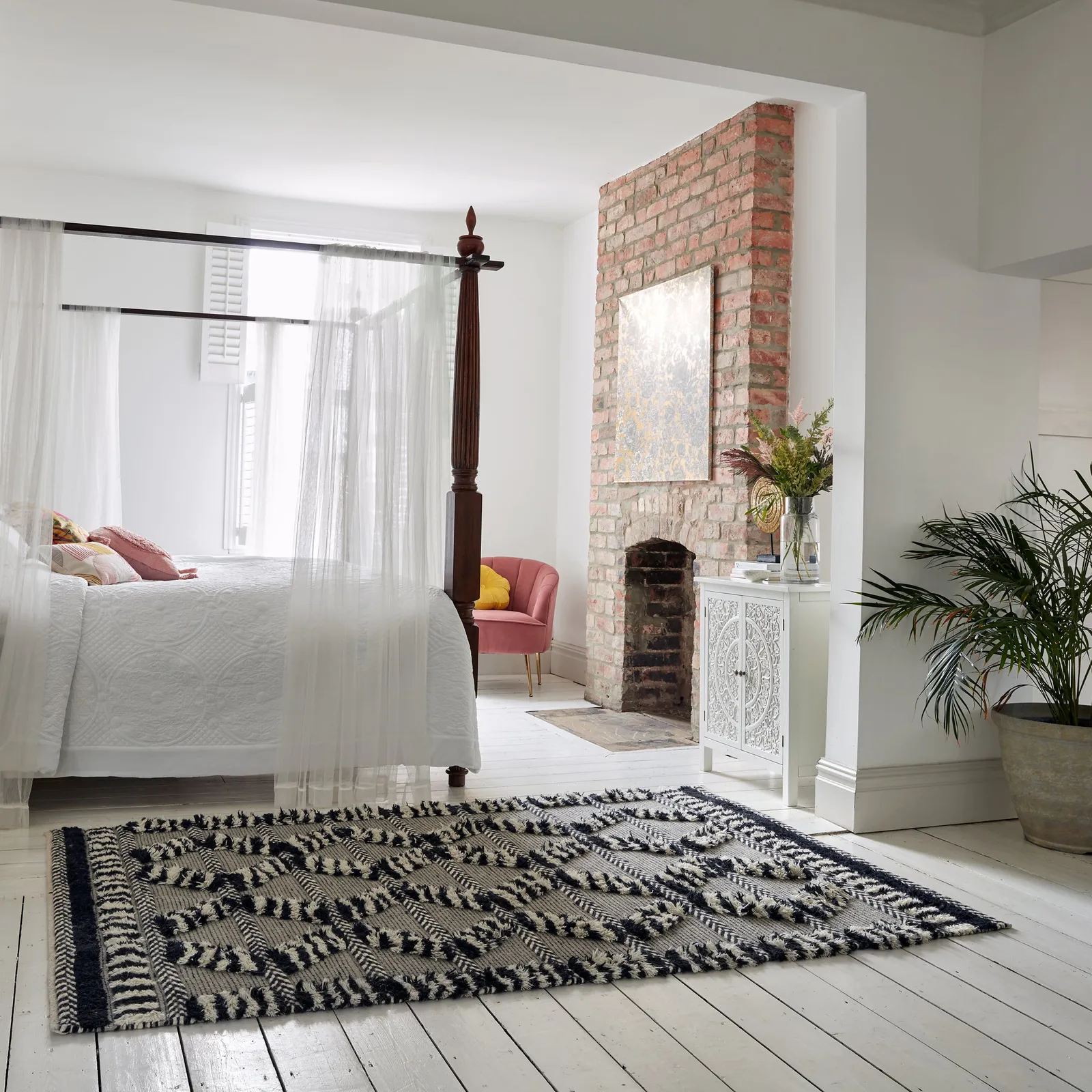 Marley Wool Rug Black and White