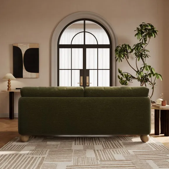Armitage Chenille 3 Seater Sofa with Ball Feet 2