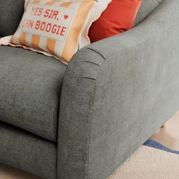 Hattie Tonal Plush Chenille 3 Seater Sofa 6