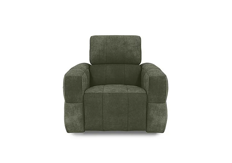 Cube Fabric Power Recliner Chair with Power Headrest
