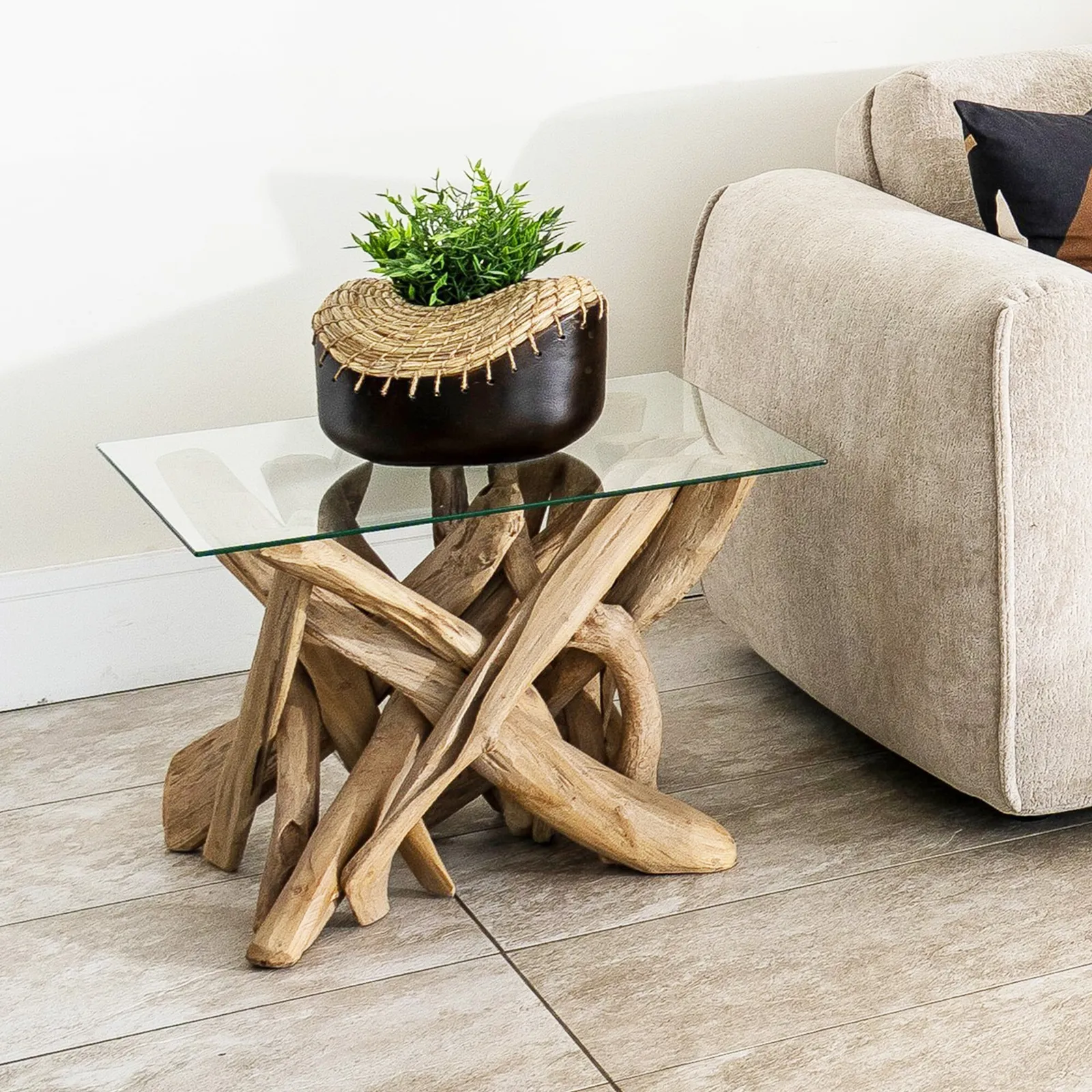 Wykeman Lamp Table, Brown | Barker & Stonehouse 2