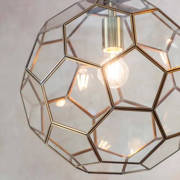 Vogue Hillier Gold Pentagon Pendant Light 2