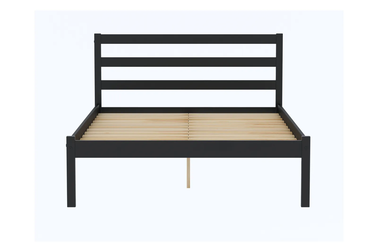 Birlea Luka Wooden Brown Bed Frame in Black 4