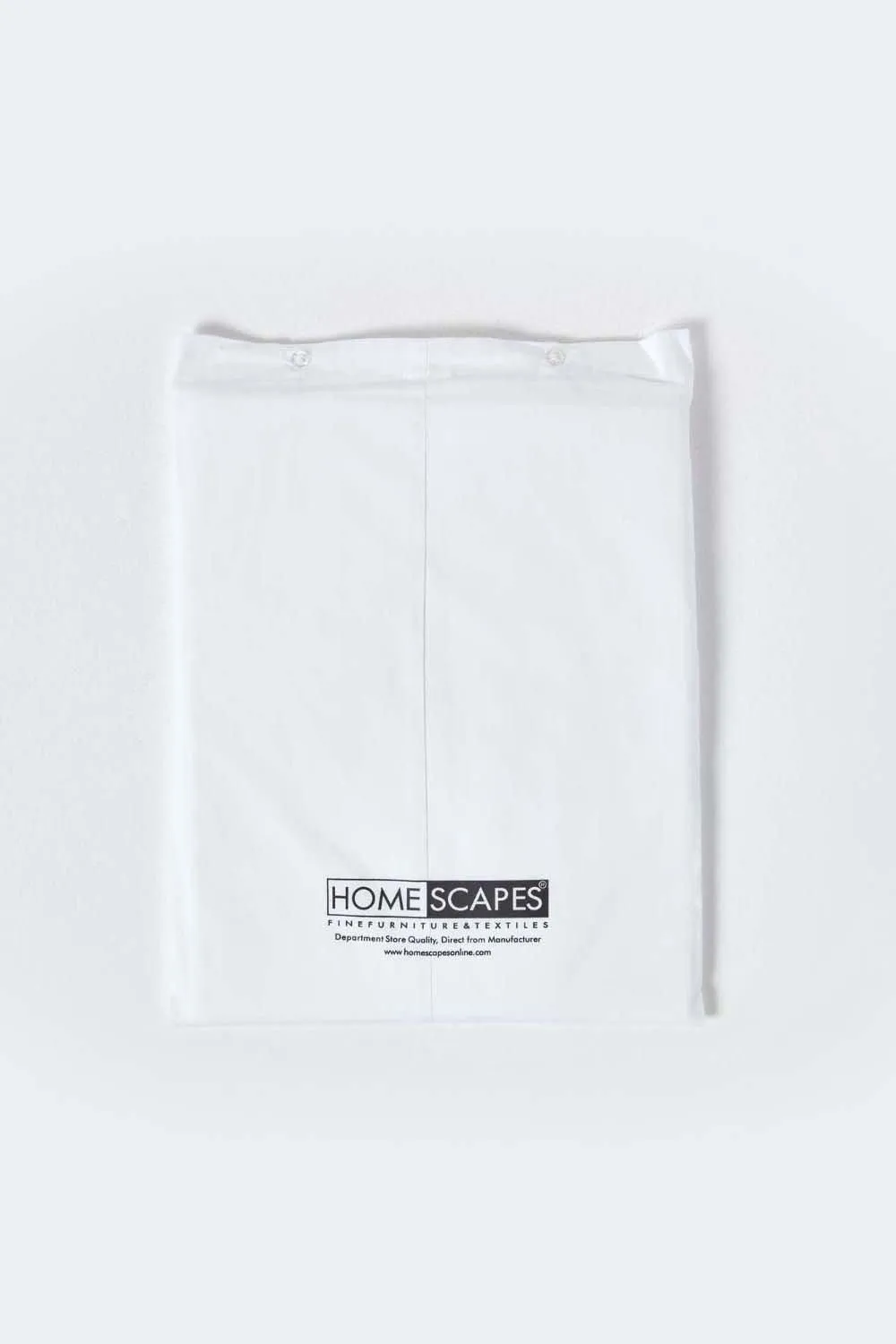 Homescapes Egyptian Cotton Duvet Cover with Pillowcase, 200 TC in White 6